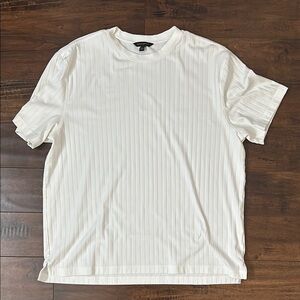 Men's White Ribbed Banana Republic T-Shirt